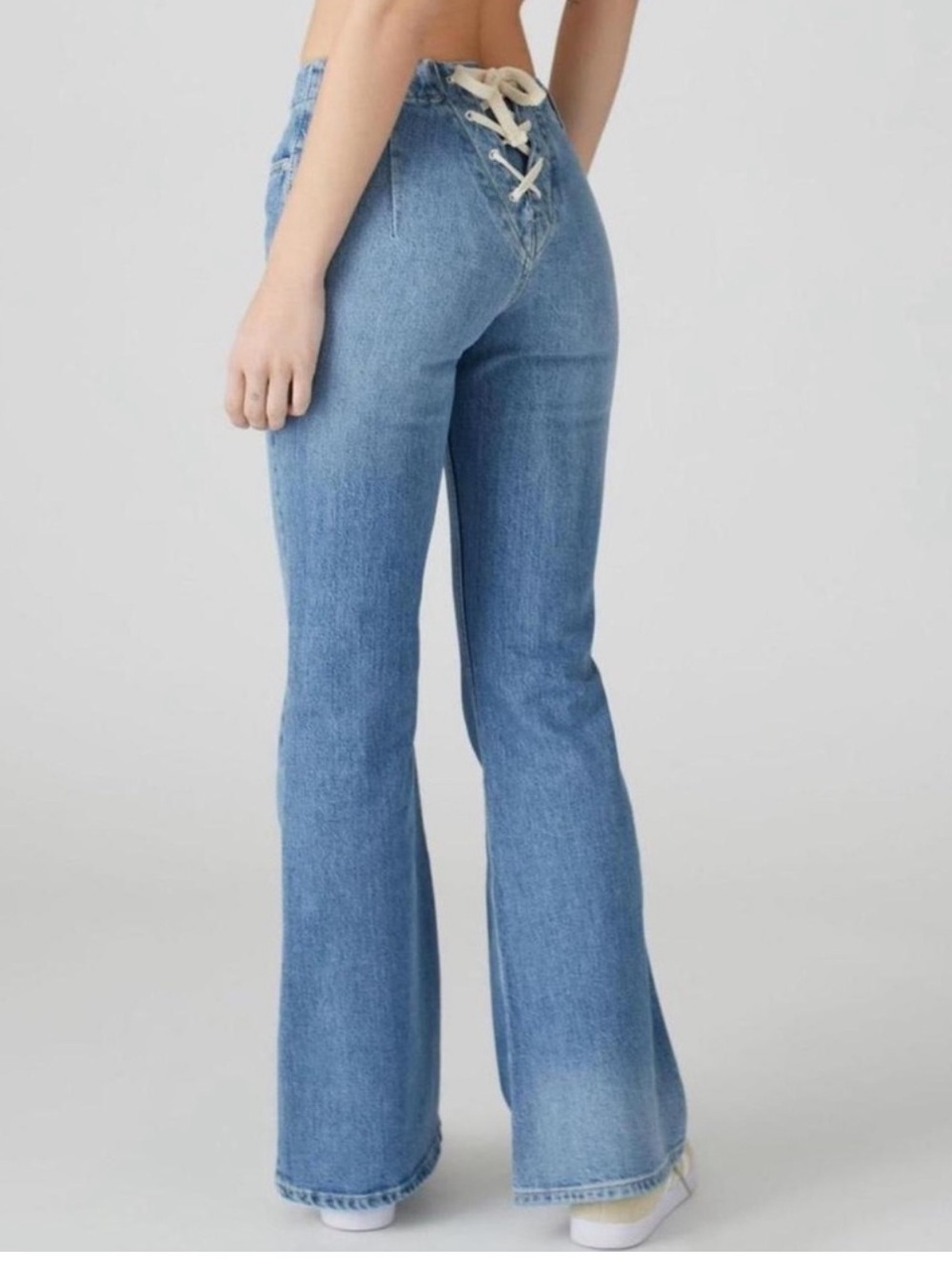 Urban Outfitters BDG Vintage-Inspired High Waist Lace-Up Back Flare Jeans 29